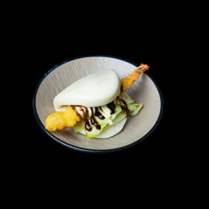 127.BAO CON GAMBAS FRITAS 1u